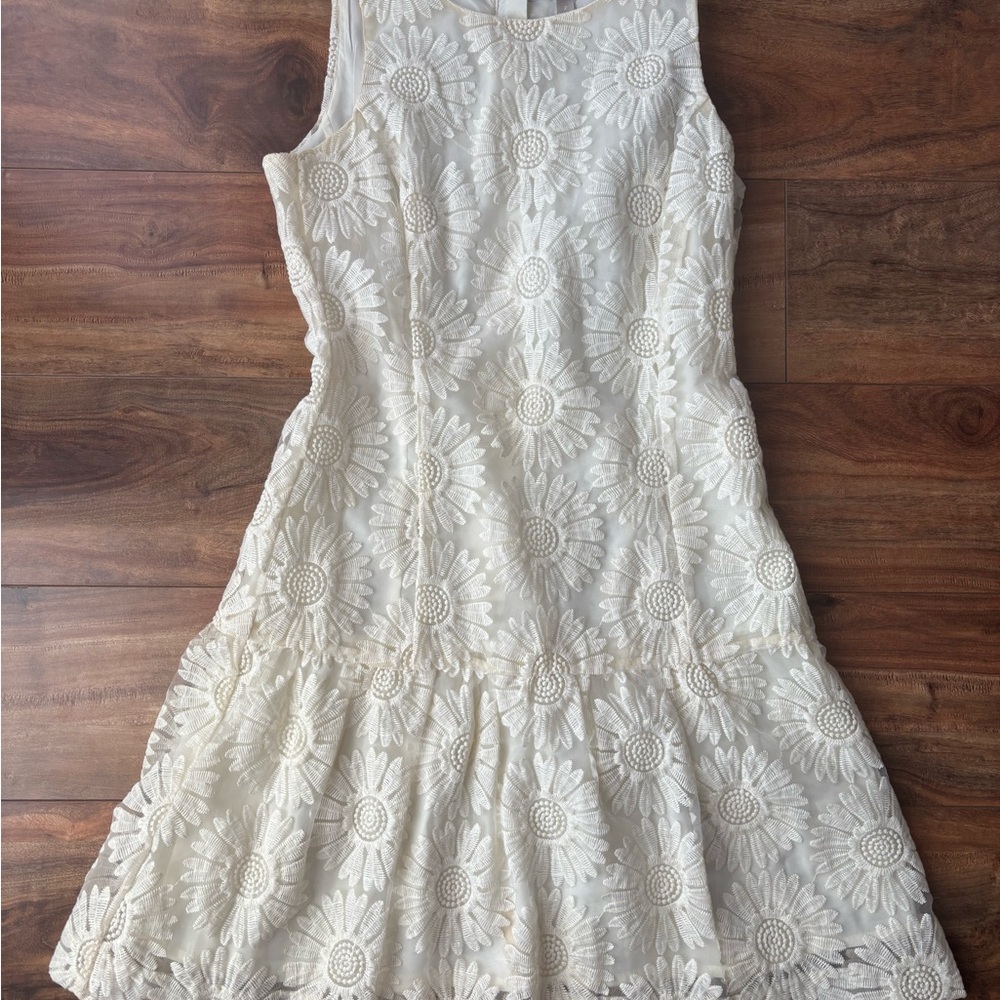 Banana Republic Cream Sheath Mini Dress